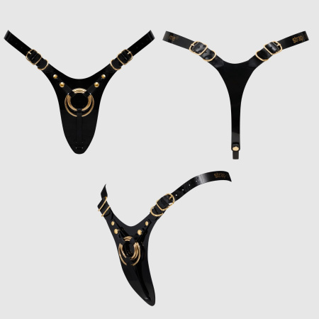Трусики для страпона Strap-on-me HARNAIS SIMILI FABULOUS, черный_1
