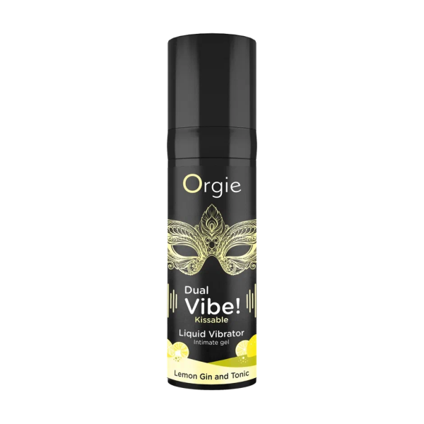 Съедобный гель с вибрацией Orgie DUAL VIBE! со вкусом коктейля LEMON GIN AND TONIC 15мл_5