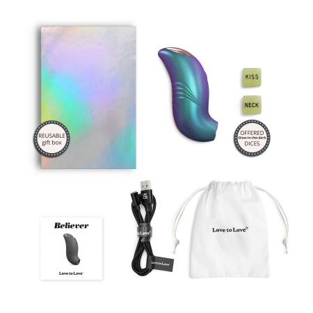 Вакуумно-волновой стимулятор Love to Love BELIEVER - IRIDESCENT TURQUOISE_4