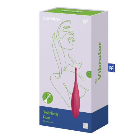 Перезаряжаемый точечный вибромассажер Satisfyer Twirling Fun, малиново-красный_1