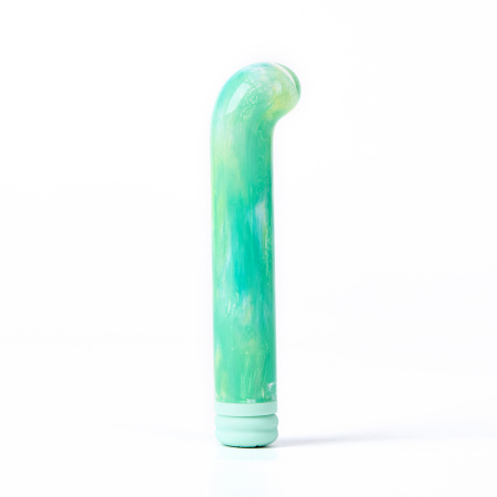 Компактный вибратор из стекла BeYourLover Magic Cane, зеленый_4