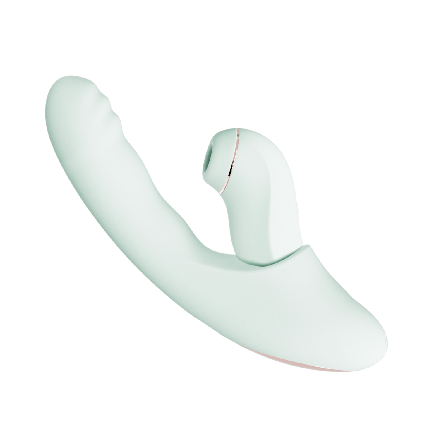 Вибратор с возвратно-поступательными движениями и вакуумом BeYourLover Fatima, мятный_5