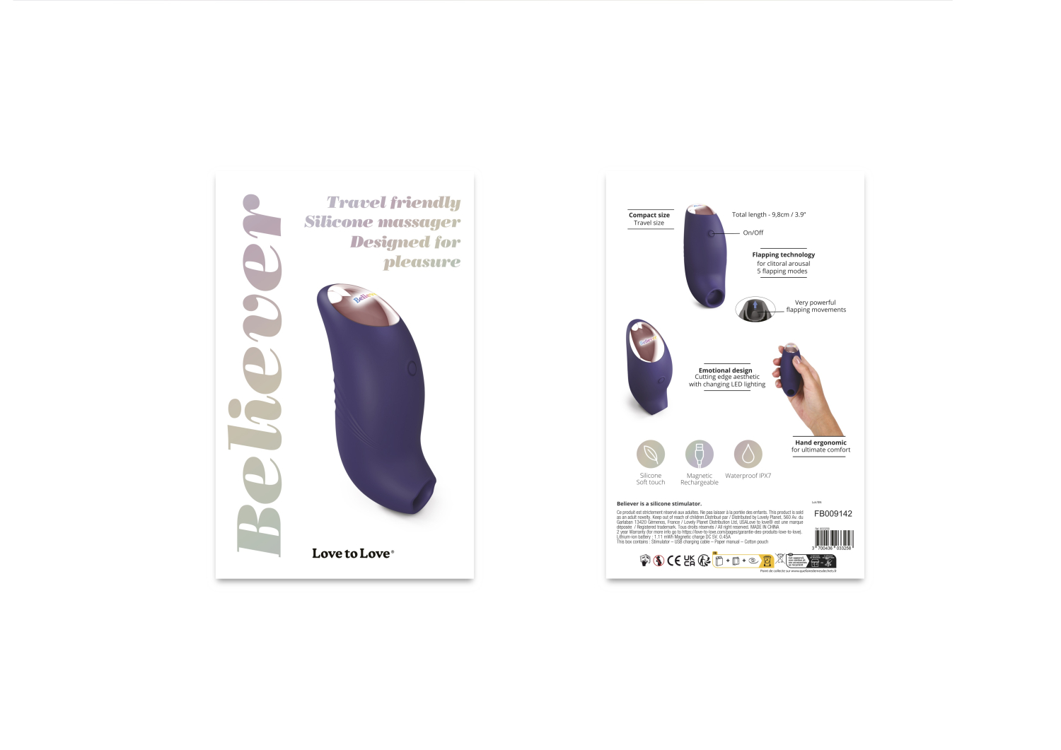 Вакуумно-волновой стимулятор Love to Love BELIEVER - MIDNIGHT INDIGO_8