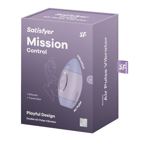 Вакуумный стимулятор клитора Satisfyer Mission Control, фиолетовый_2