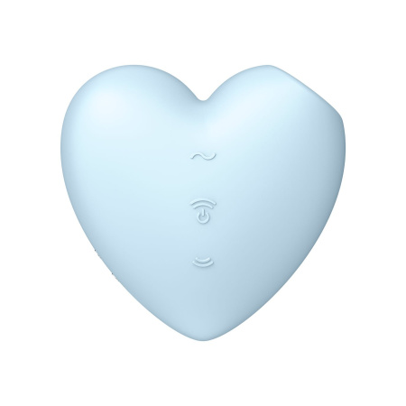Вакуумно-волновой стимулятор с вибрацией Satisfyer Cutie Heart, голубой_5