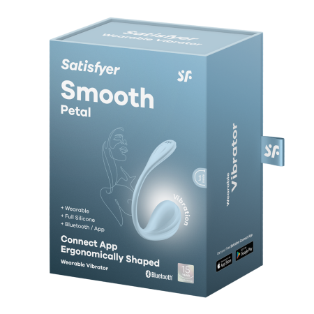 Виброяйцо Satisfyer Smooth Petal, голубой_2