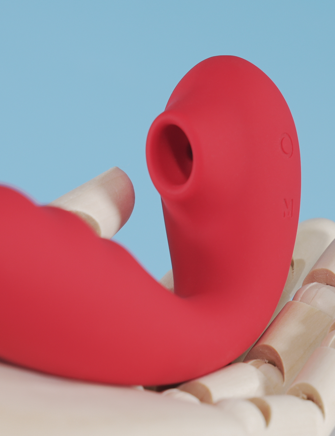 Вакуумный вибростимулятор BeYourLover Tara с функцией нагрева, красный_2