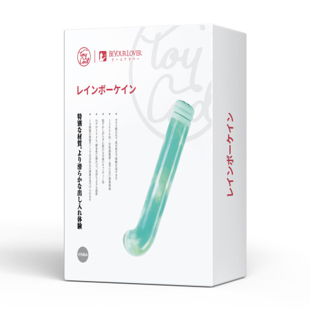 Компактный вибратор из стекла BeYourLover Magic Cane, зеленый_10