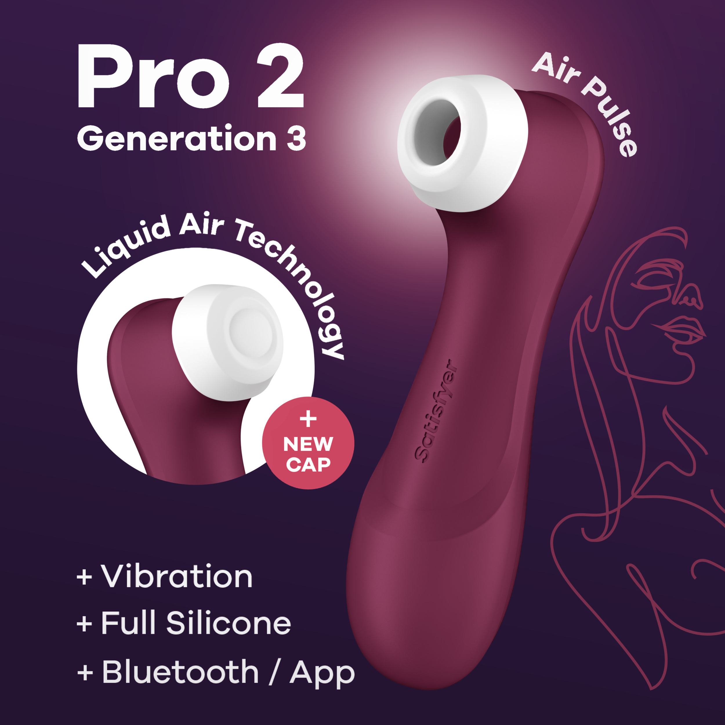 Вакуумный стимулятор с вибрацией Satisfyer Pro 2 Generation 3 с управлением через приложение_5