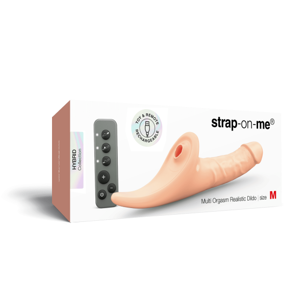 Фаллоимитатор Strap-on-me MULTI ORGASM REALISTIC DILDO с стимуляцией клитора и вибрацией M, телесный_5