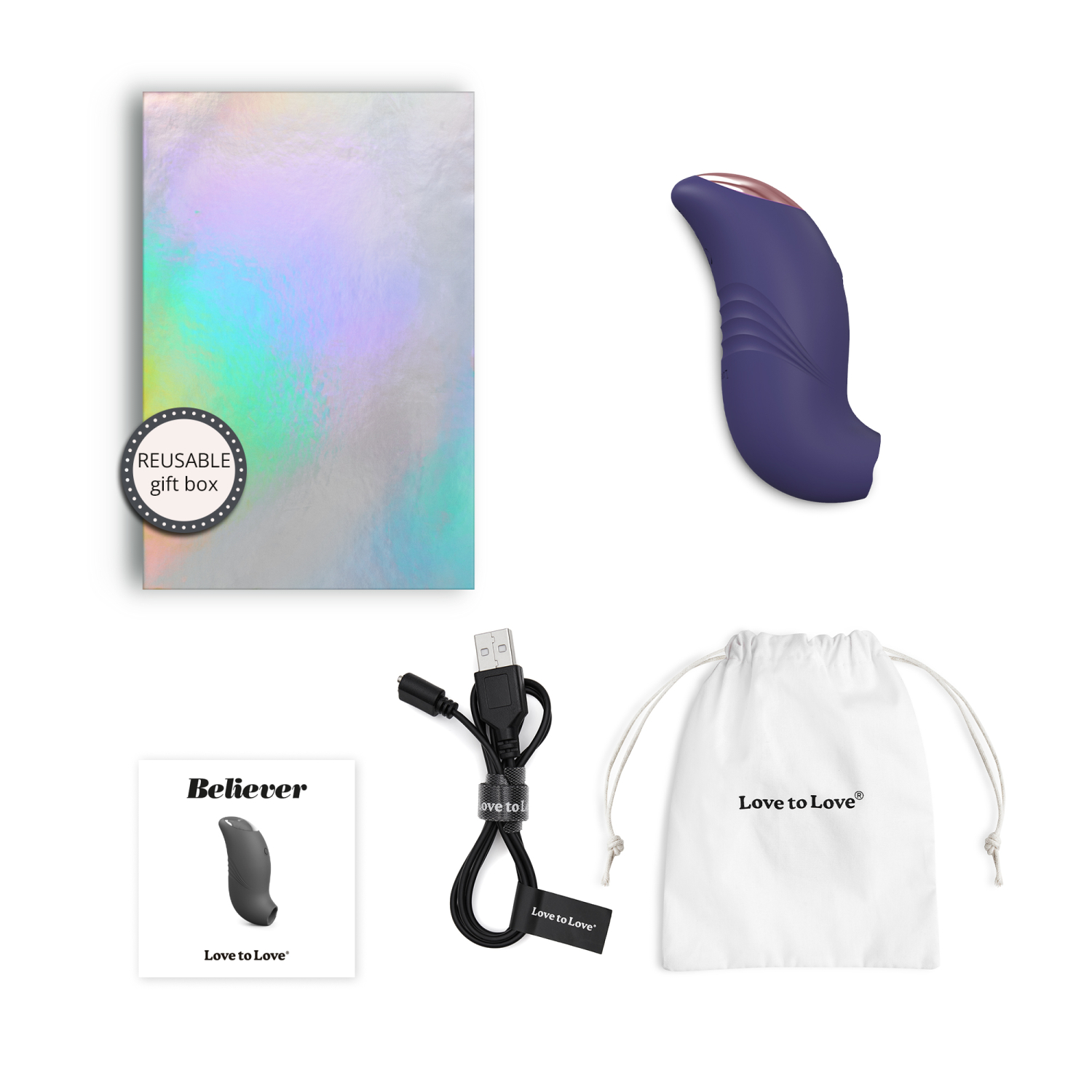 Вакуумно-волновой стимулятор Love to Love BELIEVER - MIDNIGHT INDIGO_7