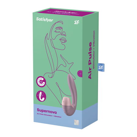Вибратор с вакуумным стимулятором Satisfyer Supernova, розовый_8