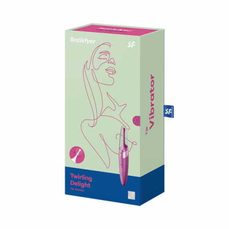 Перезаряжаемый точечный вибромассажер Satisfyer Twirling Delight, ягодный_3