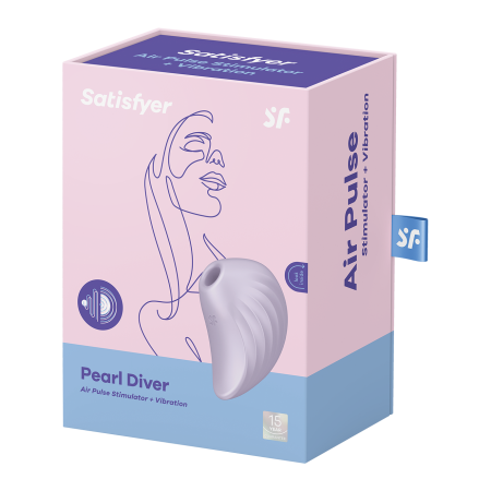 Вакуумно-волновой стимулятор с вибрацией Satisfyer Pearl Diver, фиолетовый_6