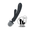 Вибратор-ванд 2 в 1 Satisfyer Triple Lover, серый_2