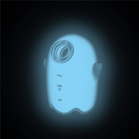 Светящийся вакуумный стимулятор Satisfyer Glowing Ghost, белый_3
