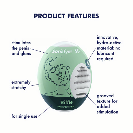 Мастурбатор яйцо Satisfyer Masturbator Egg Riffle_3