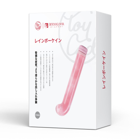 Компактный вибратор из стекла BeYourLover Magic Cane, розовый_10